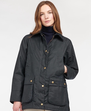 Veste Cirée Barbour Acorn Waxed Coton Bleu Femme | ANQ-48837229