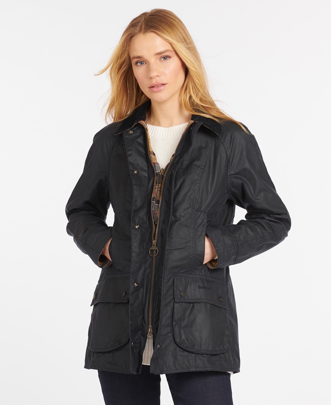 Veste Cirée Barbour Beadnell? Bleu Marine Femme | PLJ-59184198