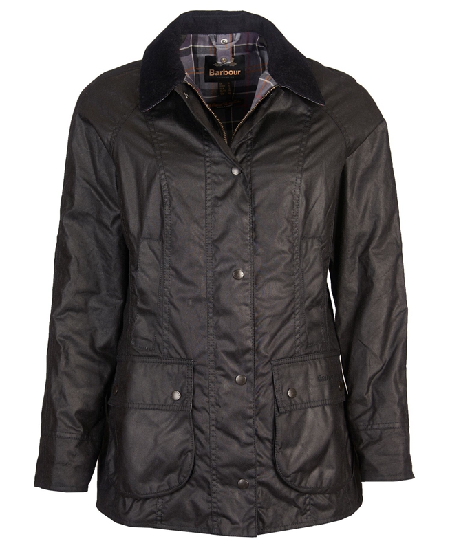 Veste Cirée Barbour Beadnell? Noir Femme | FQH-14604104