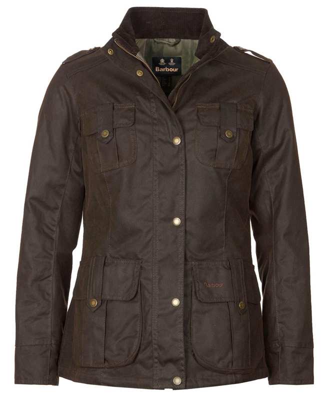 Veste Cirée Barbour D'hiver Defence Marron Femme | IRA-69411278