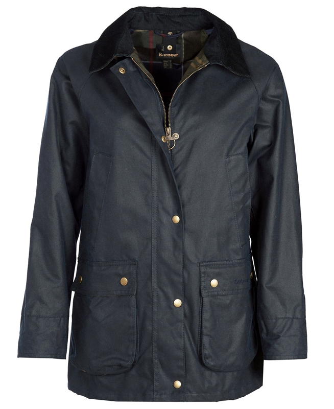 Veste Cirée Barbour Acorn Waxed Coton Bleu Femme | ANQ-48837229