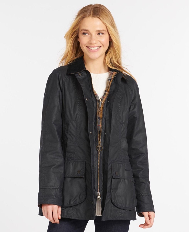 Veste Cirée Barbour Beadnell? Bleu Marine Femme | PLJ-59184198