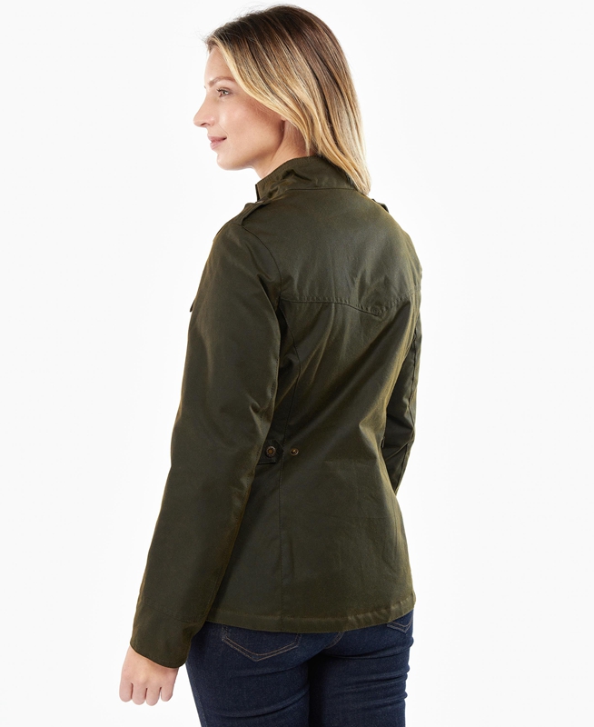 Veste Cirée Barbour D'hiver Defence Vert Femme | XOB-42492482