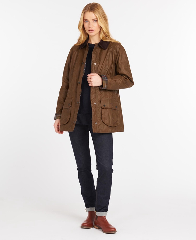 Veste Cirée Barbour Beadnell? Marron Femme | MCP-08350910