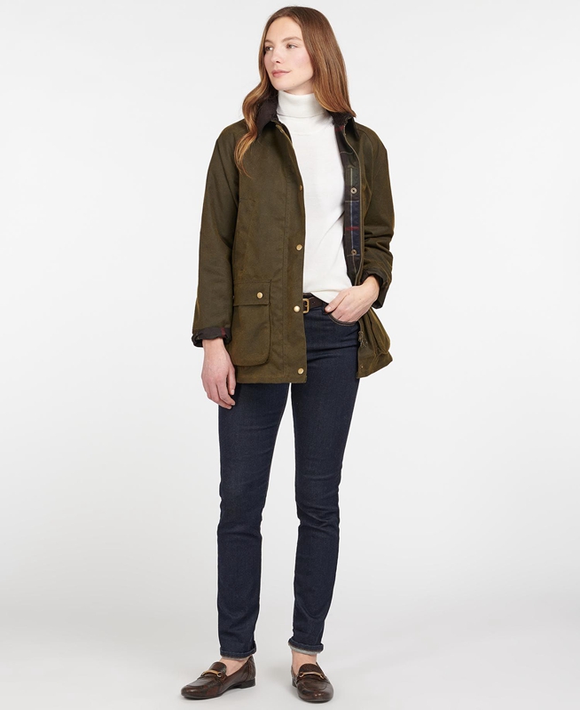 Veste Cirée Barbour Acorn Waxed Coton Vert Femme | OVQ-99459554