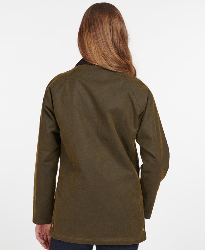 Veste Cirée Barbour Acorn Waxed Coton Vert Femme | OVQ-99459554