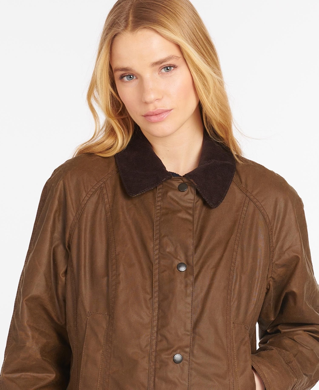 Veste Cirée Barbour Beadnell? Marron Femme | MCP-08350910