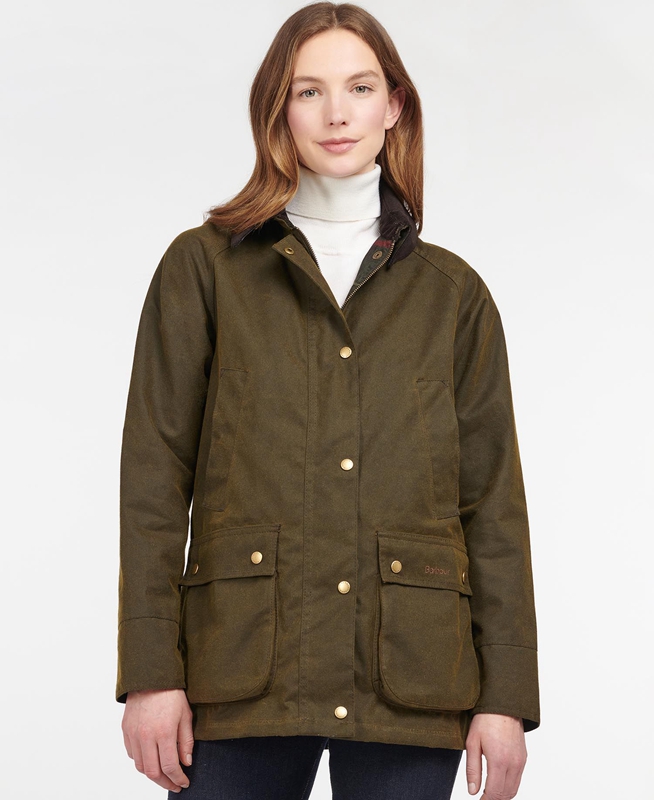 Veste Cirée Barbour Acorn Waxed Coton Vert Femme | OVQ-99459554