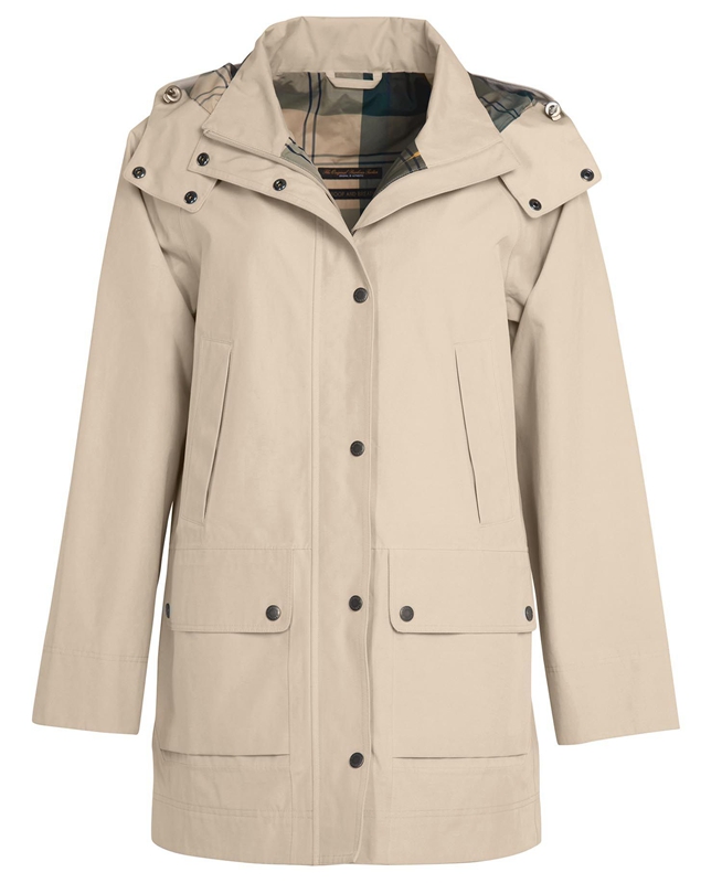 Veste Imperméable Barbour Clary Beige Femme | VGK-92238914