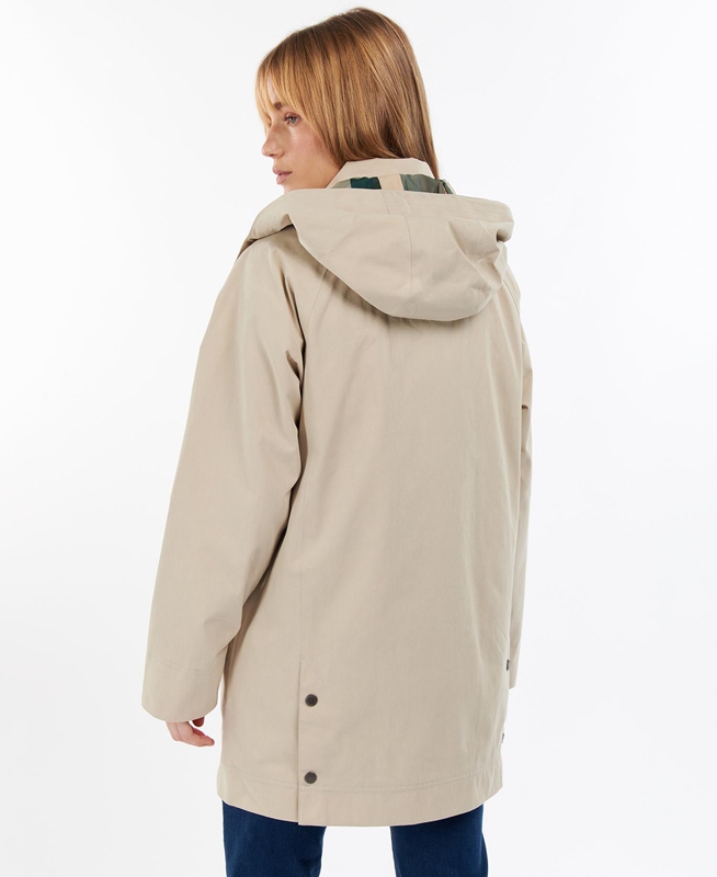 Veste Imperméable Barbour Clary Beige Femme | VGK-92238914