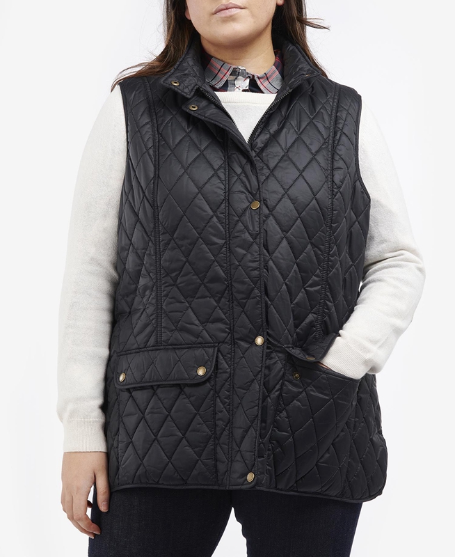 Gilet Barbour Plus Otterburn Noir Femme | DJV-18945030