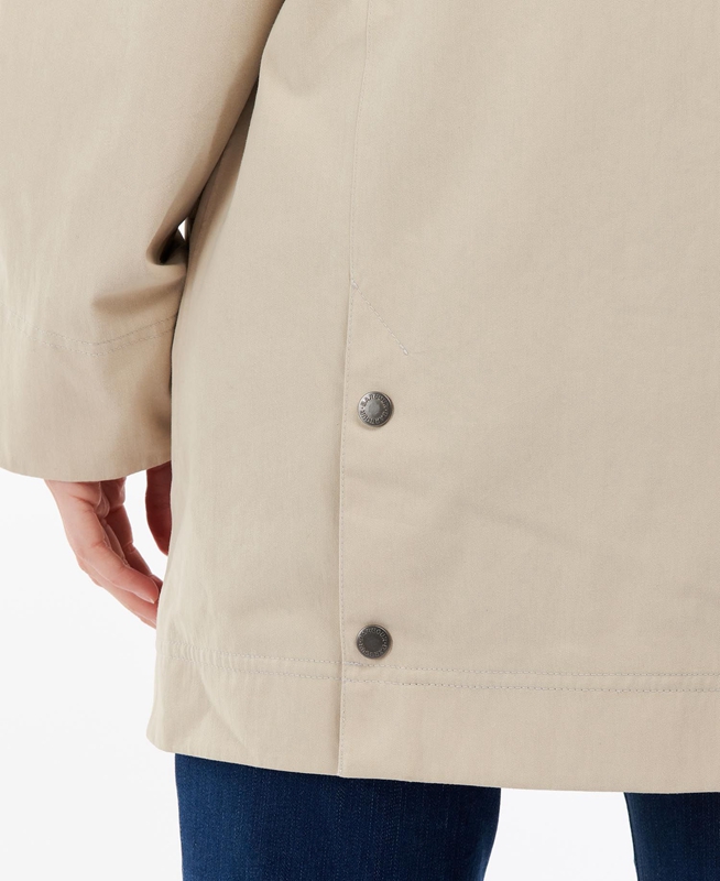 Veste Imperméable Barbour Clary Beige Femme | VGK-92238914