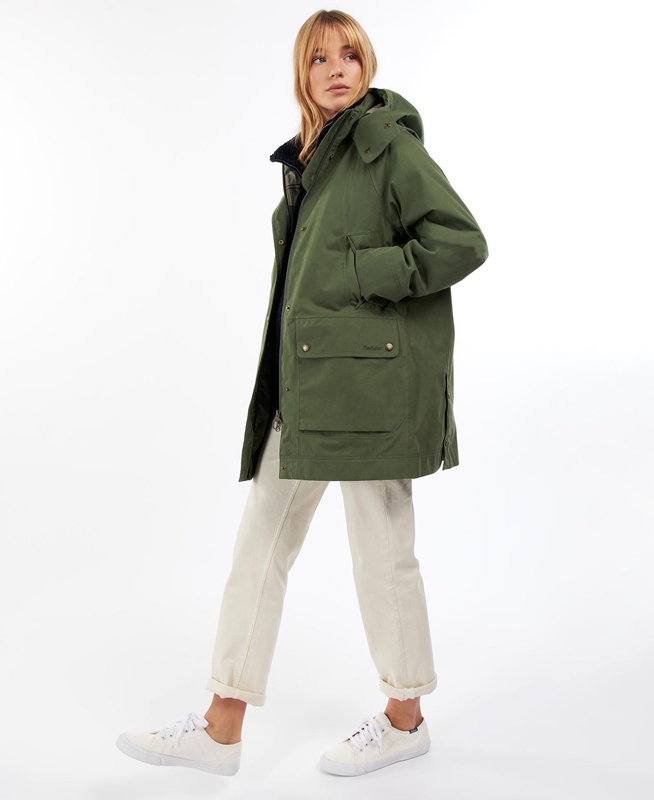 Veste Imperméable Barbour Clary Vert Femme | SQY-26880439