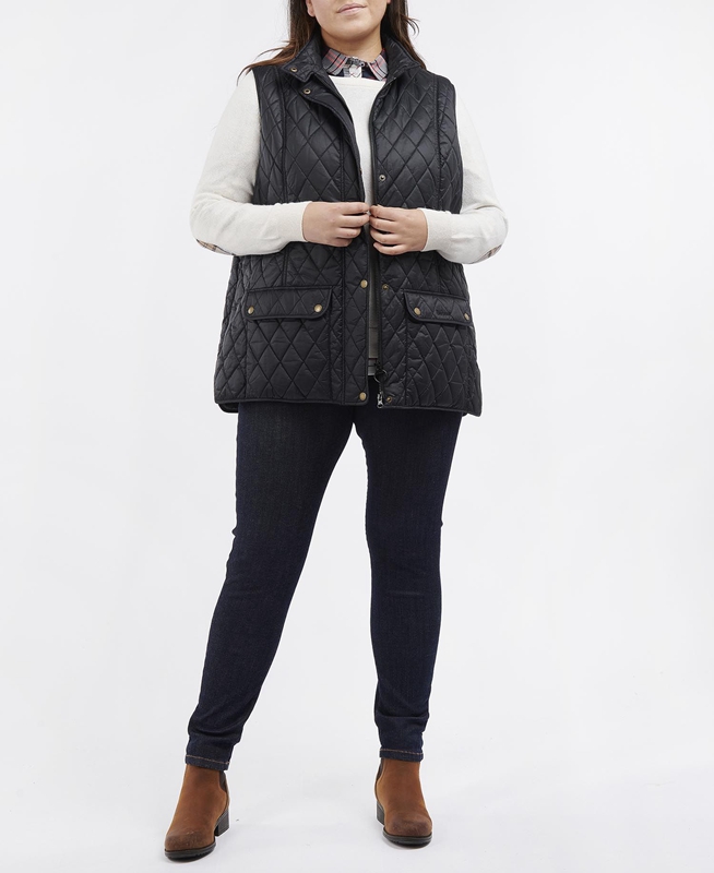 Gilet Barbour Plus Otterburn Noir Femme | DJV-18945030