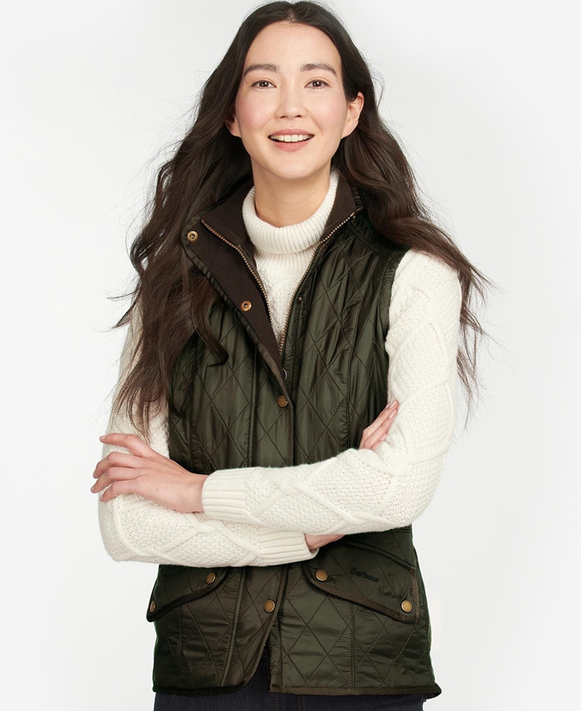 Gilet Barbour Weste Cavalry Vert Femme | MSA-65400167