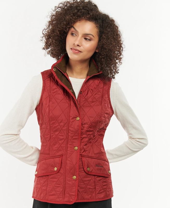 Gilet Barbour Cavalry Rouge Femme | VZB-69832904