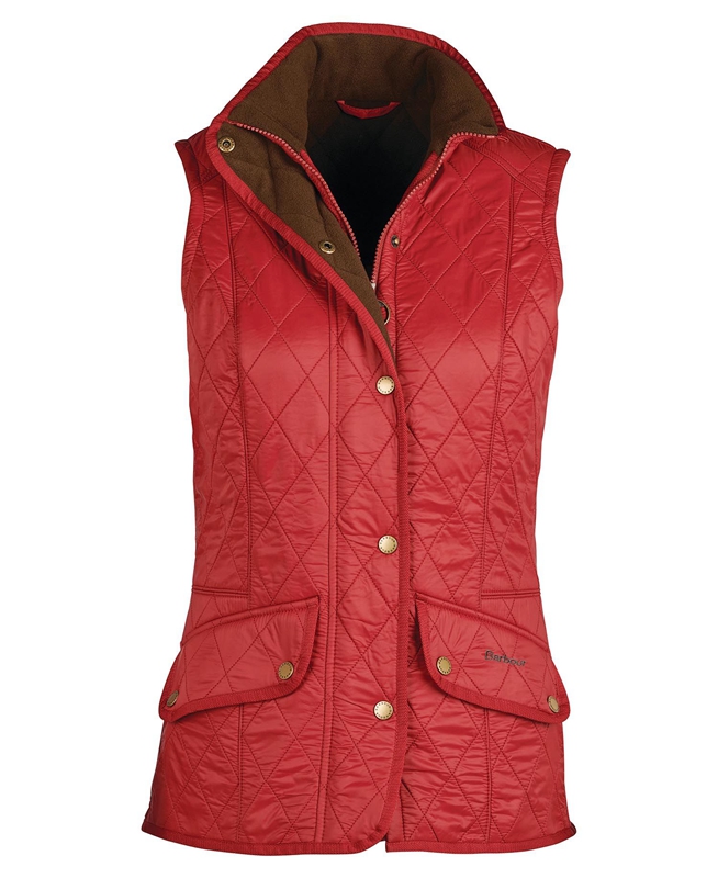 Gilet Barbour Cavalry Rouge Femme | VZB-69832904