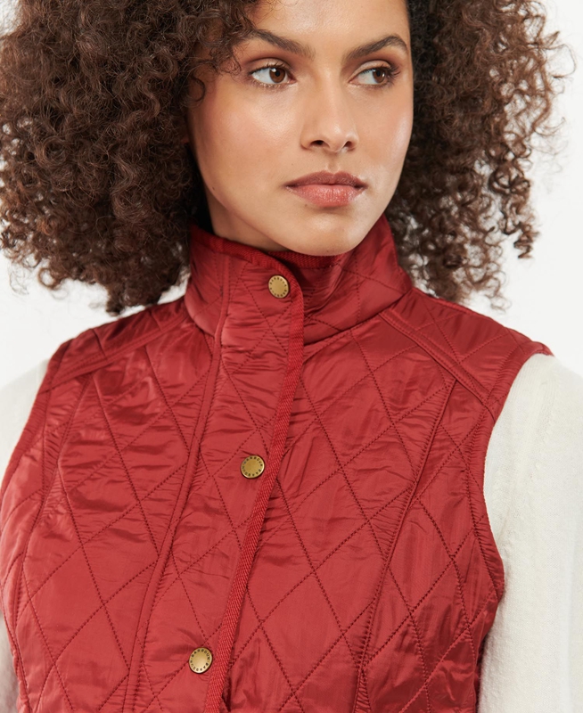 Gilet Barbour Cavalry Rouge Femme | VZB-69832904