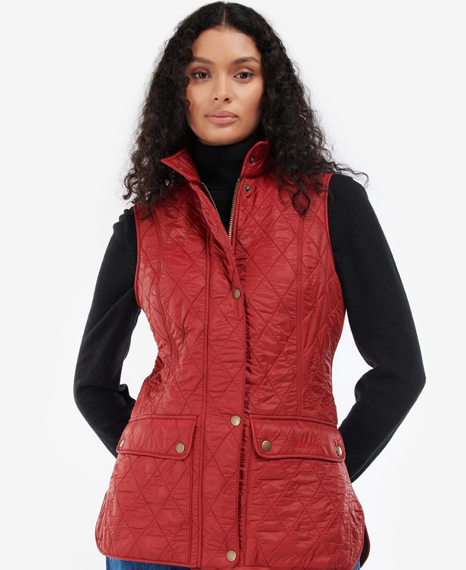 Gilet Barbour Wray Rouge Femme | YZO-08675416