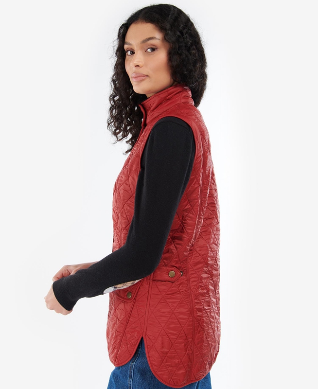 Gilet Barbour Wray Rouge Femme | YZO-08675416