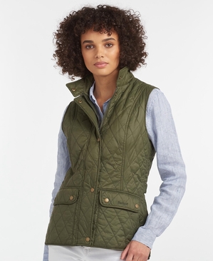 Gilet Barbour Weste Otterburn Vert Olive Femme | WIG-59379414