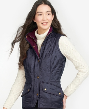 Gilet Barbour Weste Cavalry Bleu Femme | BJL-74323464