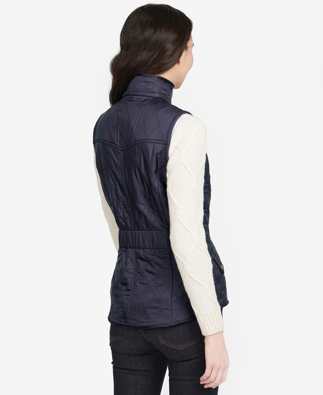 Gilet Barbour Weste Cavalry Bleu Femme | BJL-74323464