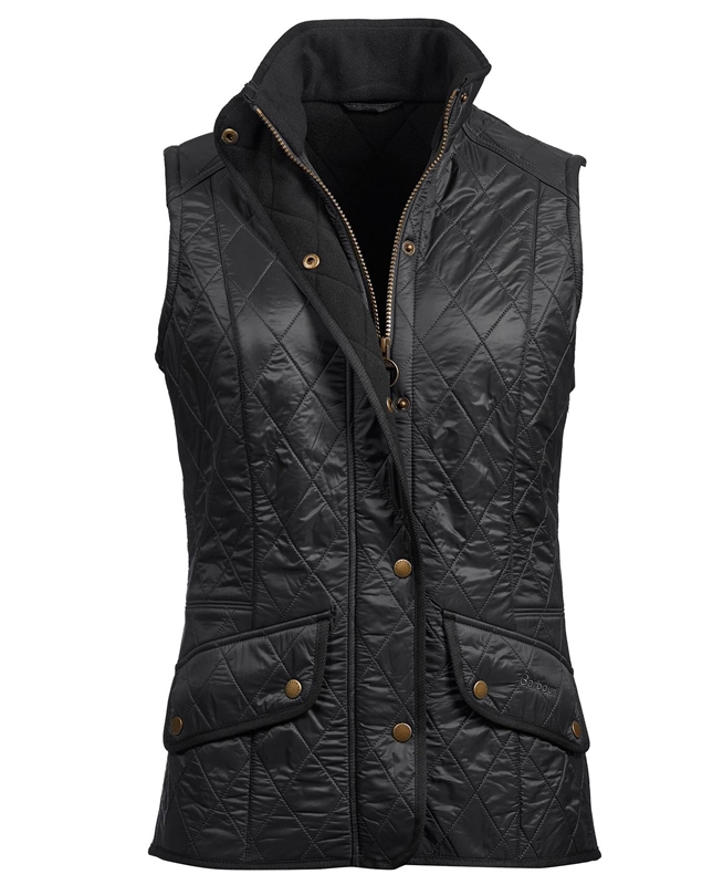 Gilet Barbour Weste Cavalry Noir Femme | TMU-99336588