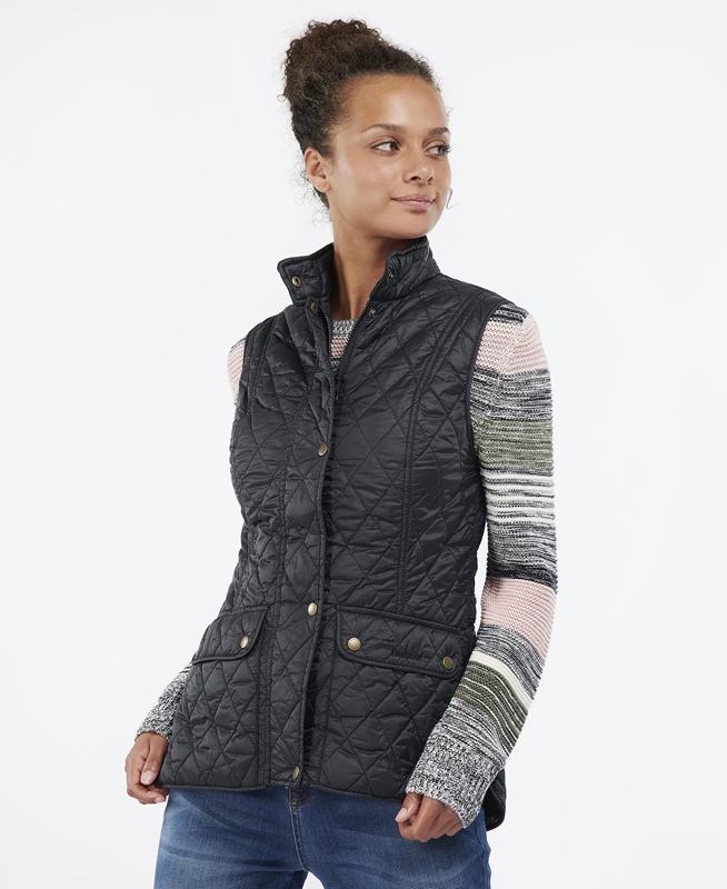 Gilet Barbour Weste Otterburn Noir Femme | ZNF-93283724