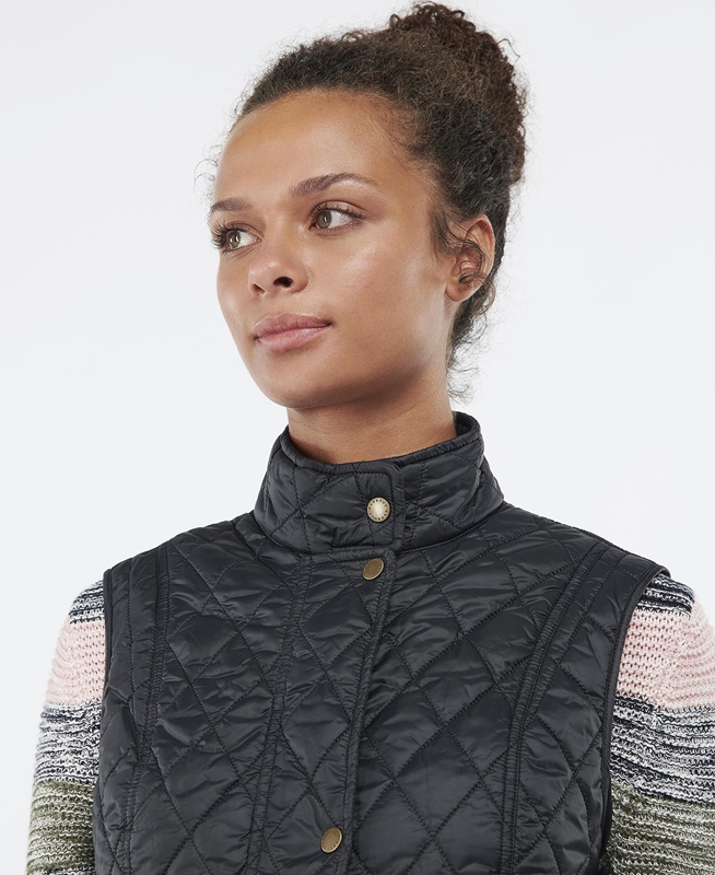 Gilet Barbour Weste Otterburn Noir Femme | ZNF-93283724