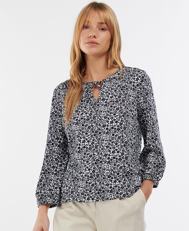 T Chemises Barbour Seaholly Top Blanche Femme | BYA-17734360