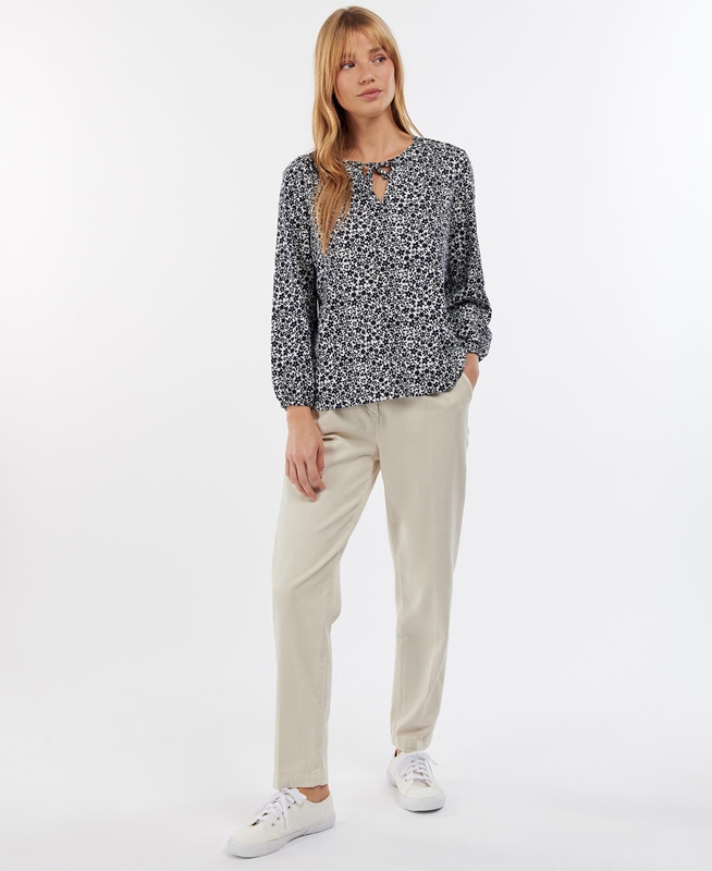 T Chemises Barbour Seaholly Top Blanche Femme | BYA-17734360