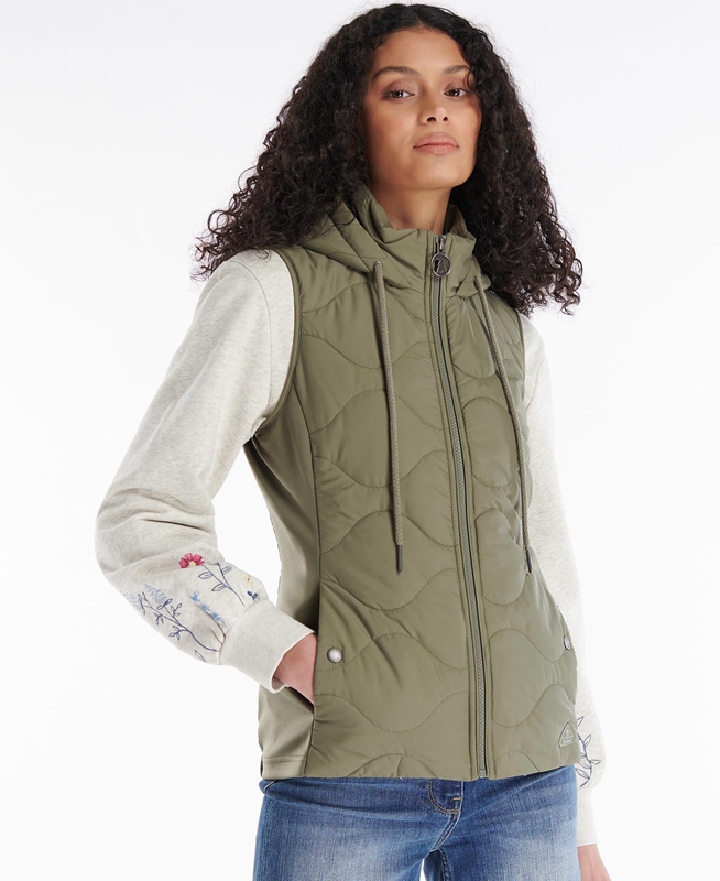 Sweats Barbour Thrift Quilted Vert Olive Femme | QBN-02225858