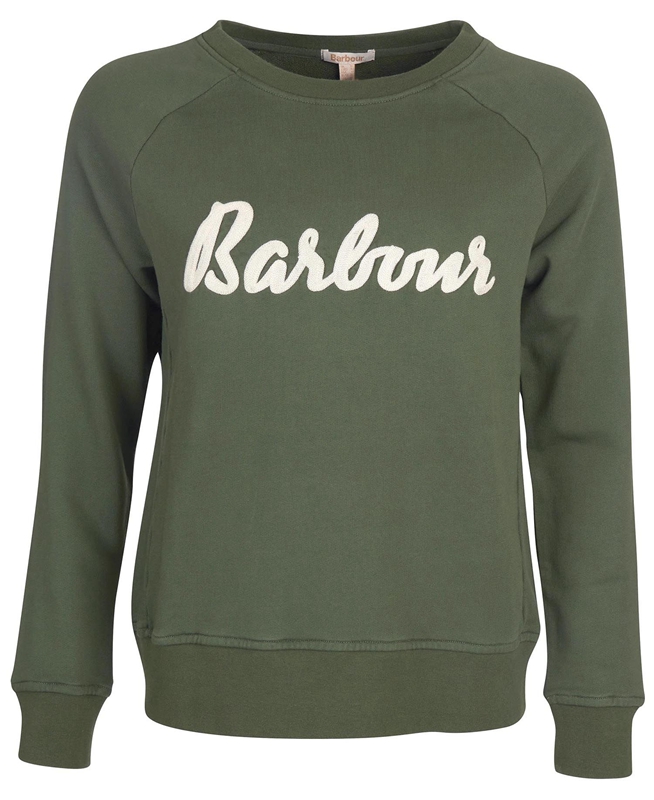 Sweats Barbour Sweatshirt Otterburn Vert Olive Femme | SUH-84743608