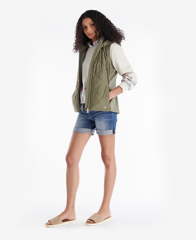 Sweats Barbour Thrift Quilted Vert Olive Femme | QBN-02225858