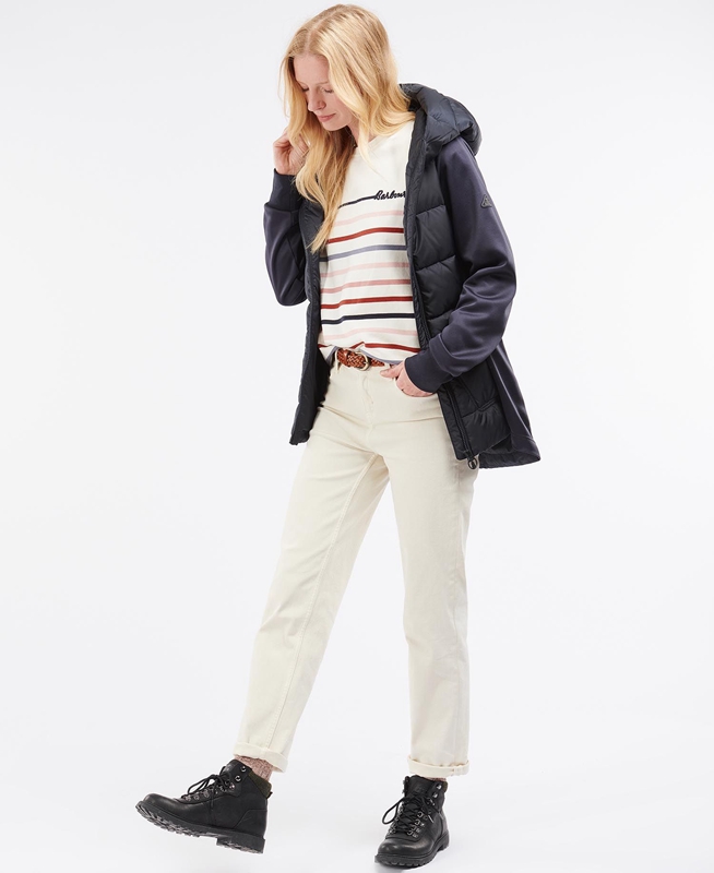 Sweats Barbour Reedley Quilted Bleu Marine Femme | ECS-04978148