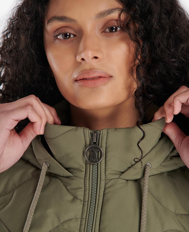 Sweats Barbour Thrift Quilted Vert Olive Femme | QBN-02225858