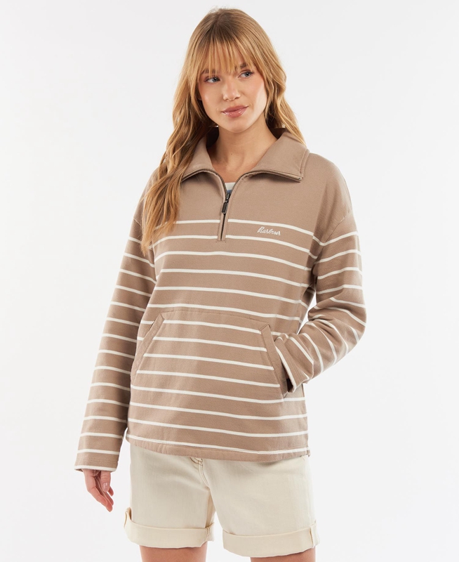 Sweats Barbour Explorer Ember Beige Femme | ZQD-42200795