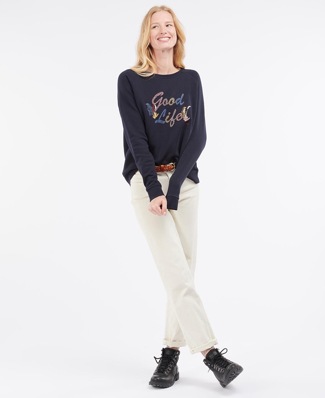 Sweats Barbour Rockcliffe Bleu Marine Femme | NJD-87386514