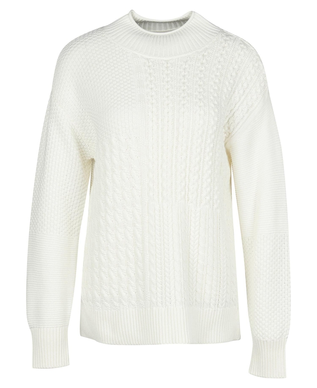 Chandails Barbour Fairbarn Knit Blanche Femme | VAB-28511045