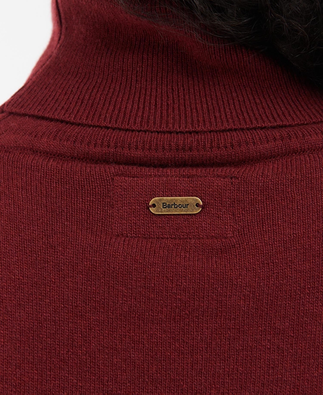 Chandails Barbour Pendle Roll-Neck Rouge Femme | JDP-00599079