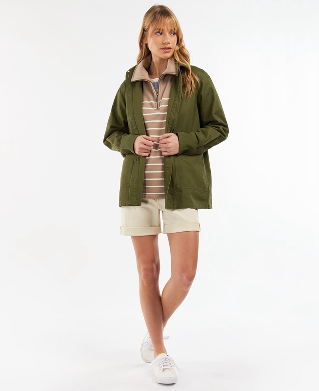 Chemises Barbour Explorer Marley Overshirt Vert Olive Femme | FYS-05056400