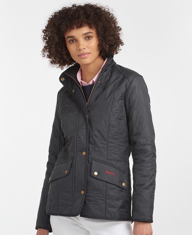 Veste Matelassée Barbour Jacke Cavalry Polarquilt Noir Femme | AEX-25510924