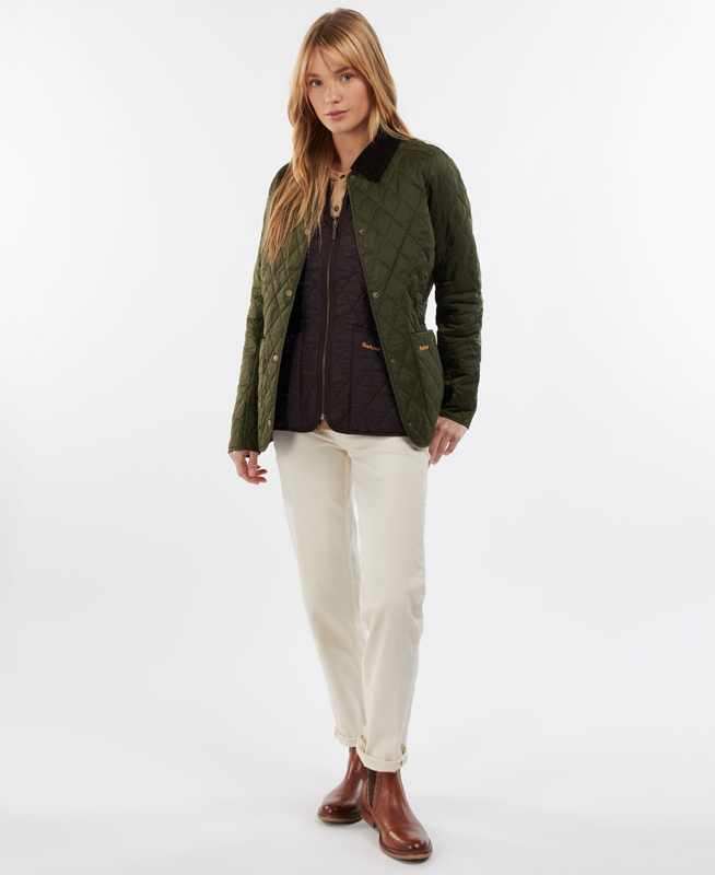 Veste Matelassée Barbour Steppjacke Annandale Vert Olive Femme | NEN-15280919