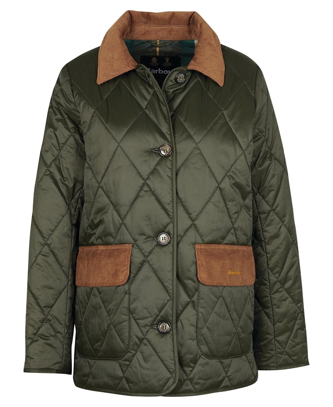 Veste Matelassée Barbour Bragar Vert Olive Femme | LYU-88494848