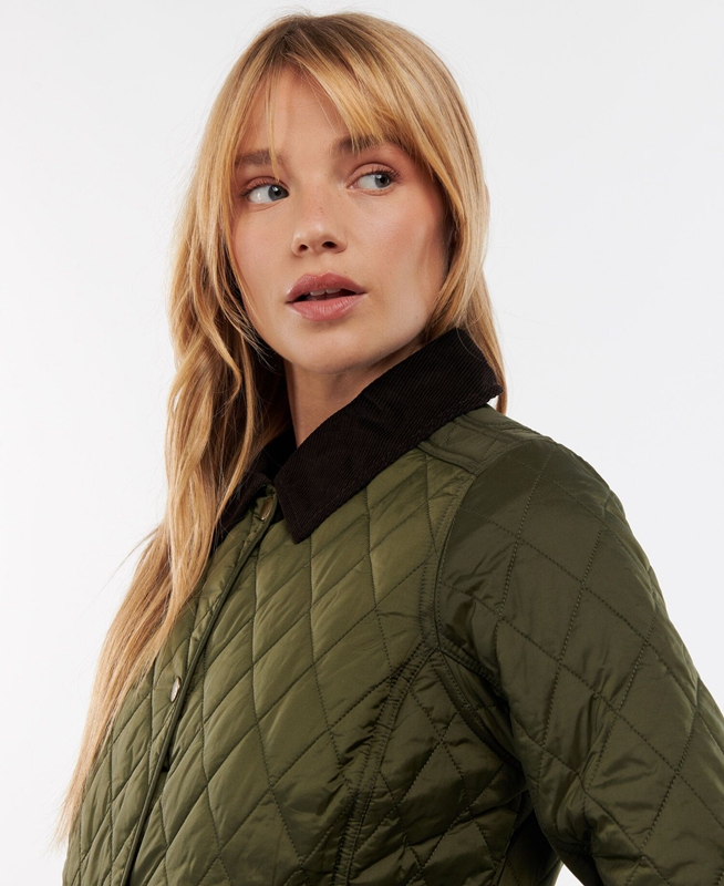 Veste Matelassée Barbour Steppjacke Annandale Vert Olive Femme | NEN-15280919