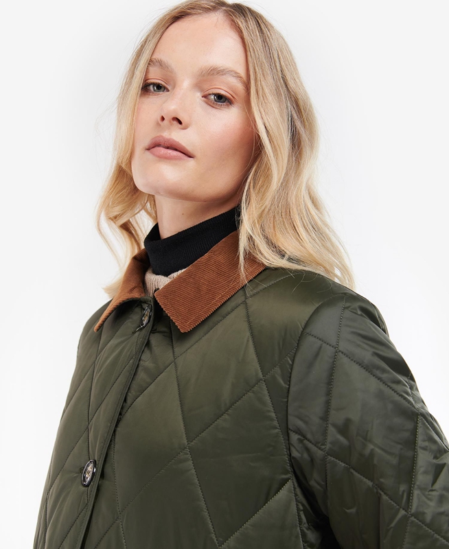 Veste Matelassée Barbour Bragar Vert Olive Femme | LYU-88494848