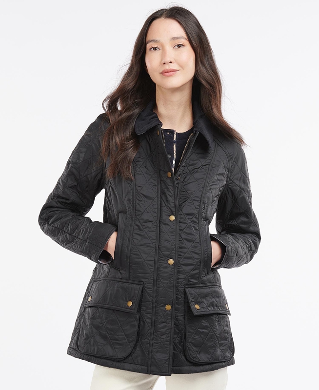 Veste Matelassée Barbour Beadnell Polarquilt Noir Femme | BLA-40537392