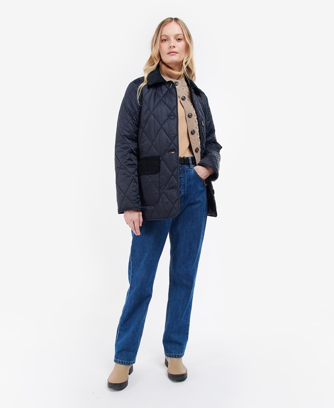 Veste Matelassée Barbour Bragar Bleu Marine Femme | MFW-66188183