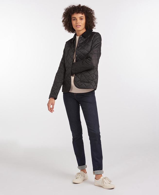 Veste Matelassée Barbour Steppjacke Deveron Noir Femme | IZS-44067814